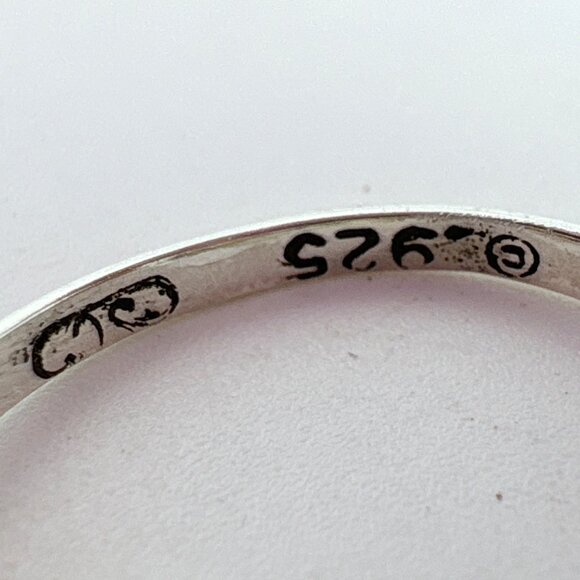 VTG Sterling Silver 925 Mother of Pearl Scroll Design Statement Ring Size 4.5 - Picture 7 of 8